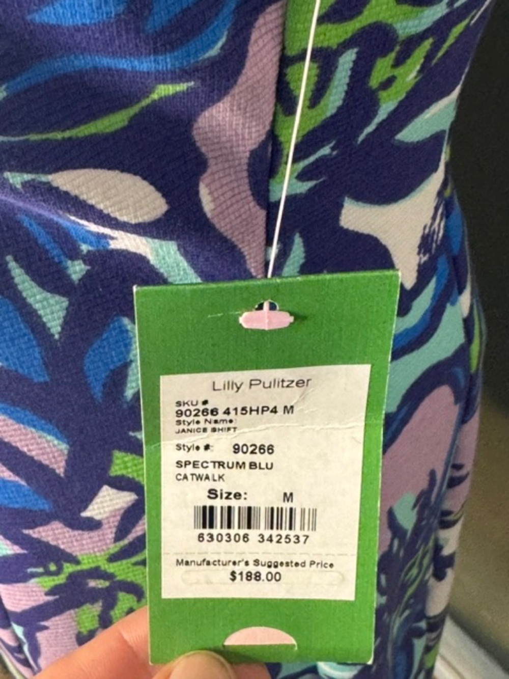 Lilly Pulitzer NWT Janice Shift Dress - Spectrum Blue Catwalk - Picture 3 of 4